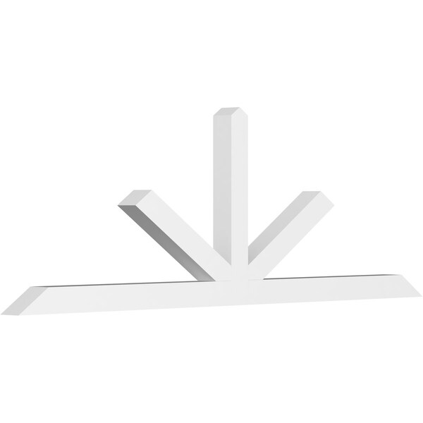 Ekena Millwork Saratoga Architectural Grade PVC Gable Bracket, 96"W x 32"H x 4"D x 4"F, 8/12 Pitch GBP096X32X0404SAR00 - main